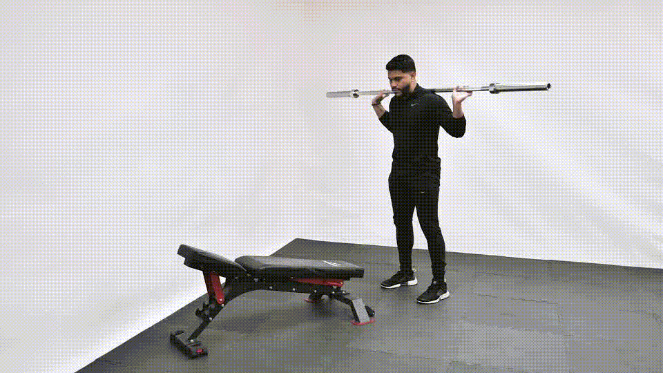 Barbell Decline Bench Lunge