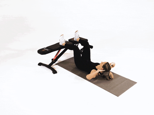 Bench Rotational Crunch