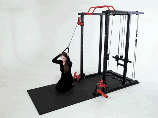 Rotational Cable Crunch on Knees