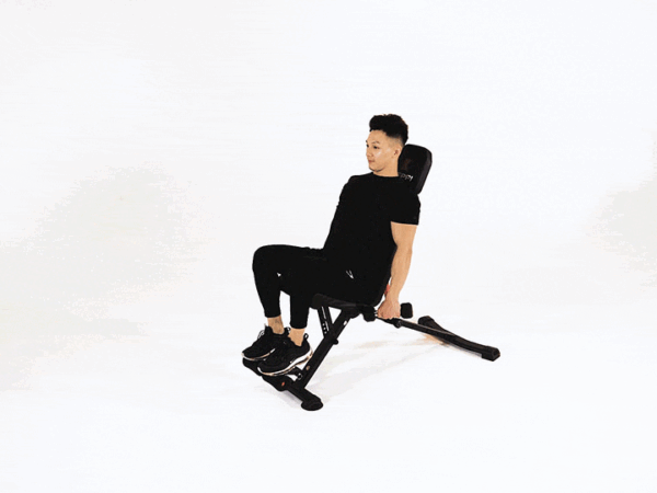 Single-Arm Incline Front Dumbbell Raise