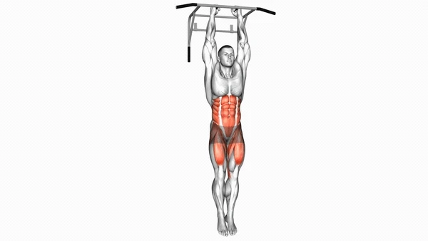 Rotational Knee Raise on Bar