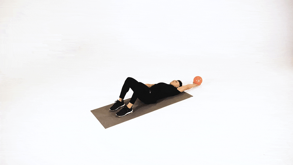 One-Arm Lying Ball Toss