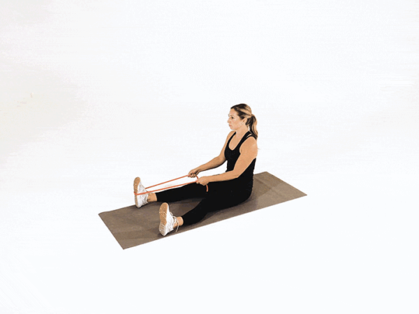 Seated Hamstring and Calf Stretch