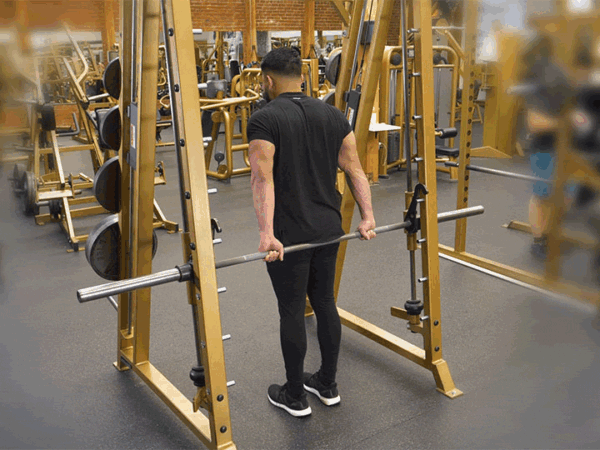Smith Machine Behind-the-Neck Forearm Press