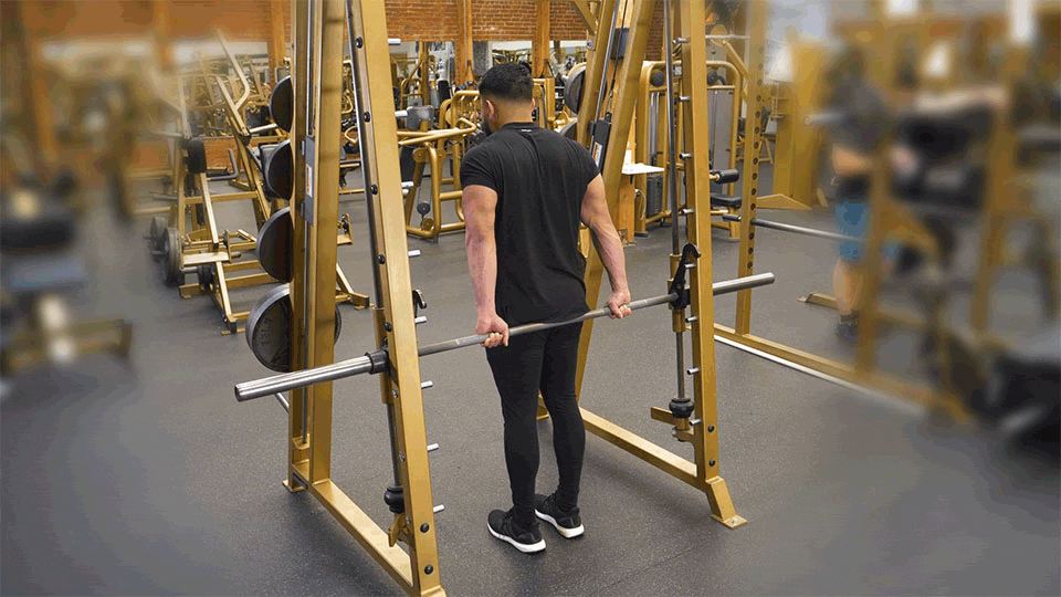 Smith Machine Behind-the-Neck Forearm Press