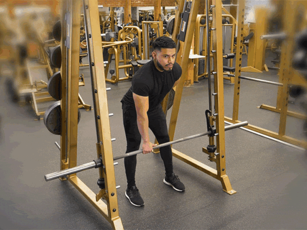 Smith Machine One-Arm Row
