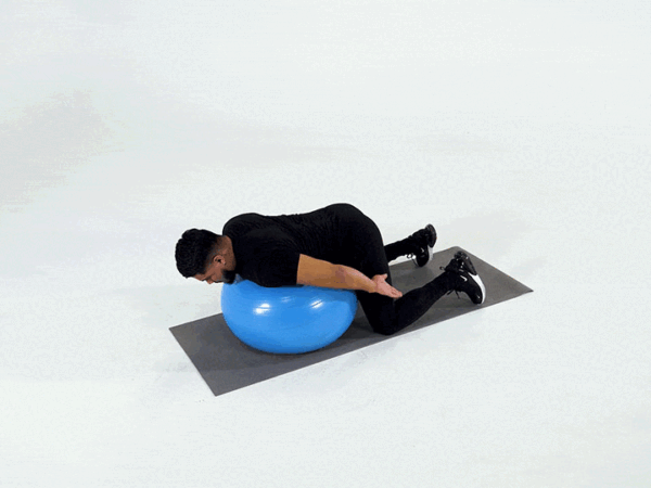 Stability Ball Back Extension with Rotation