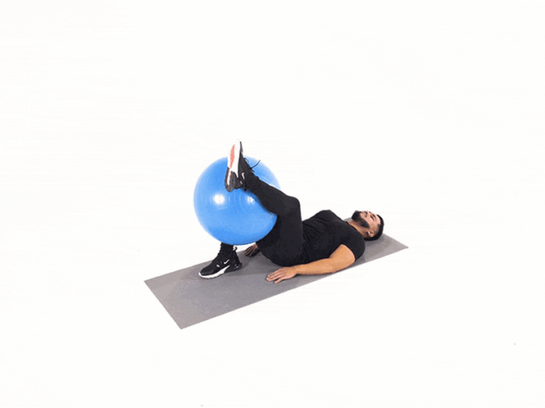 Stability Ball Hamstring Stretch 2