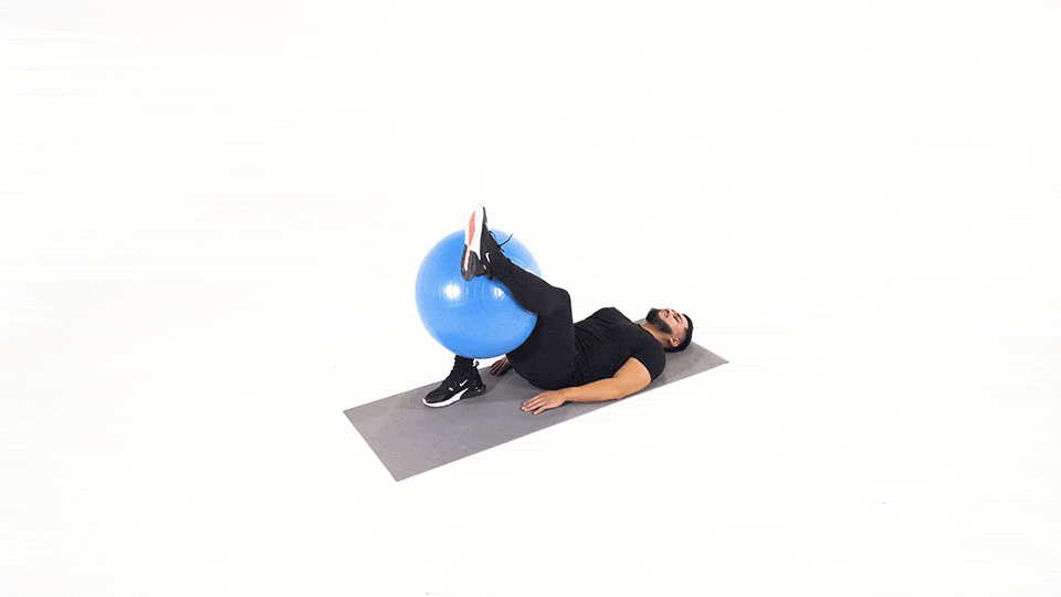 Stability Ball Hamstring Stretch 2