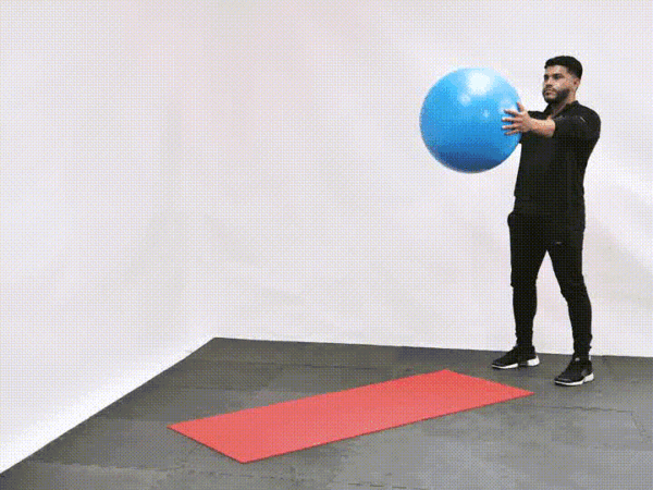 Stability Ball Walking Lunge