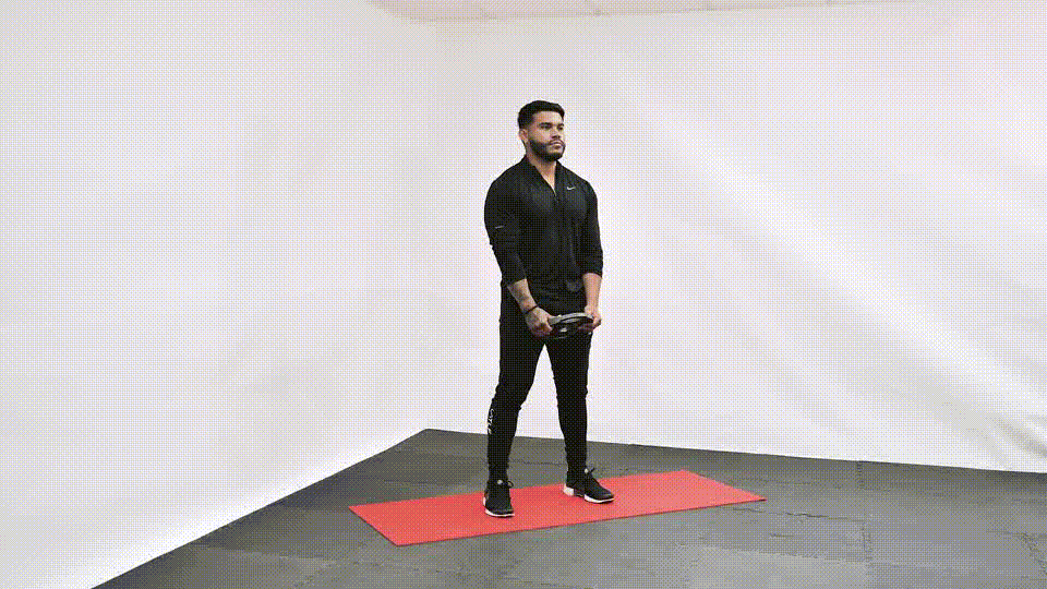 Overhead Plate Front Raise