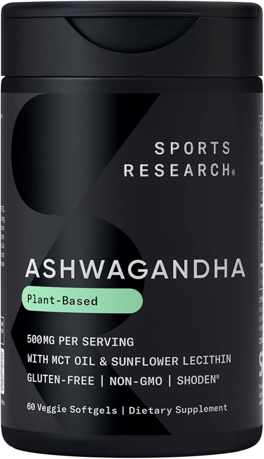 Sports Research® Ashwagandha w/Coconut MCT Oil, 60 Softgels