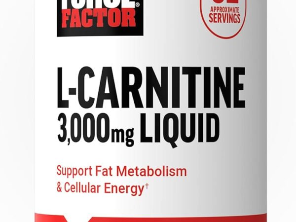 Force Factor L-Carnitine Liquid 3000mg, Maximum Strength Supplement