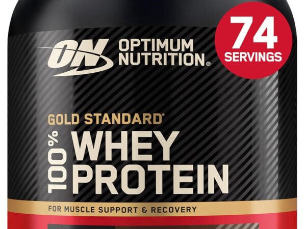 Optimum Nutrition Gold Standard Whey Protein, Double Rich Chocolate, 5 LB