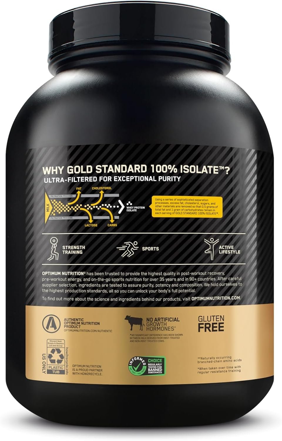 Optimum Nutrition Gold Standard Isolate Protein Powder Chocolate Bliss 3 LB - Image 8