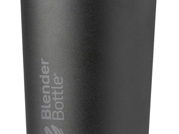 BlenderBottle Sport Sleek Stainless Steel Shaker Bottle 25 oz Black
