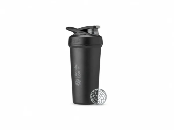 BlenderBottle Sport Sleek Stainless Steel Shaker Bottle 25 oz Black